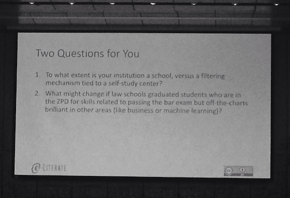 Question: To what extent is your institution a school, versus a filtering mechanism tied to a self-study center?