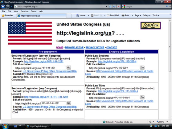 LegisLink Screen Shot