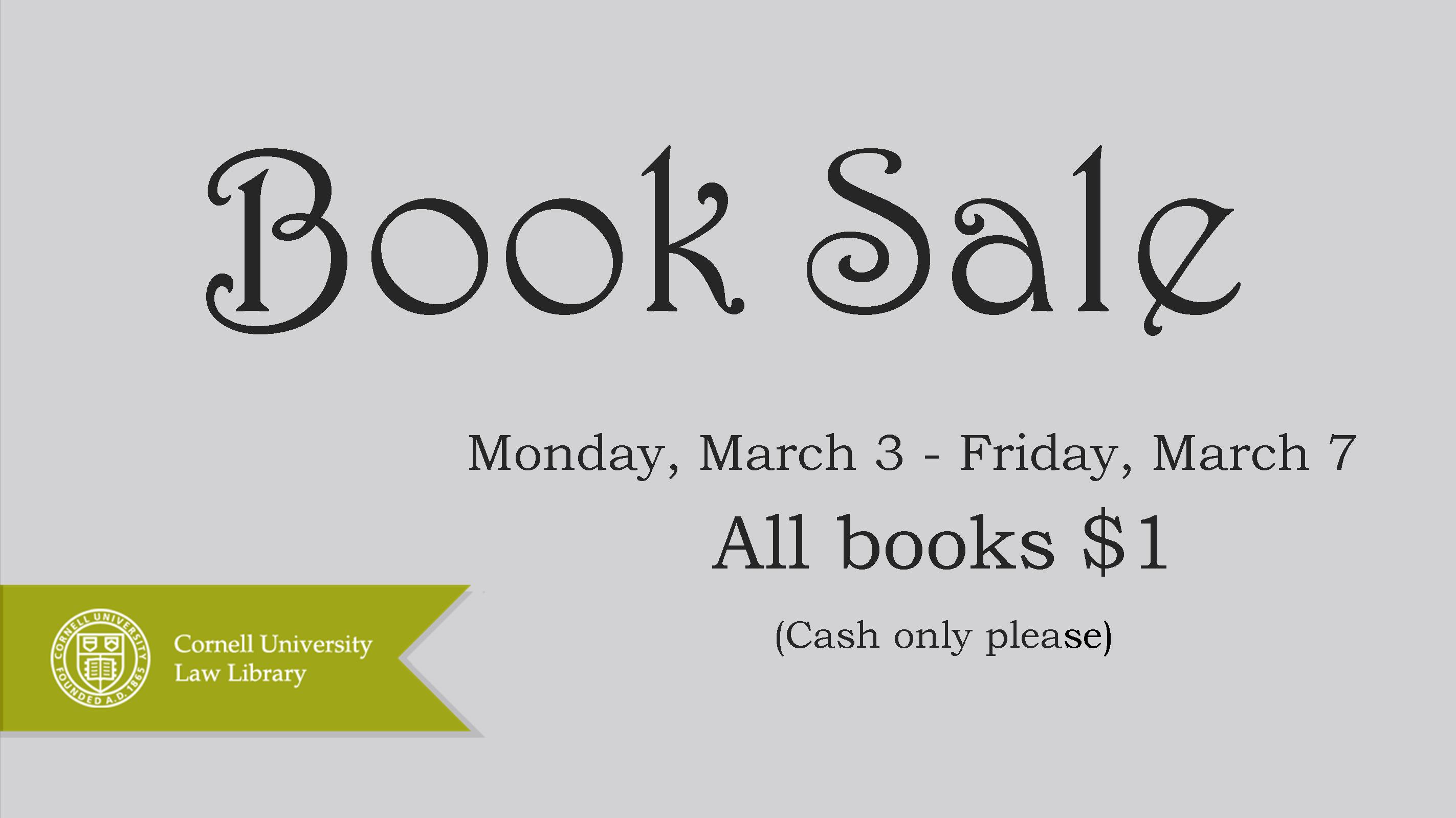 Book Sale in the Reading Room: March 3-7 » InfoBrief